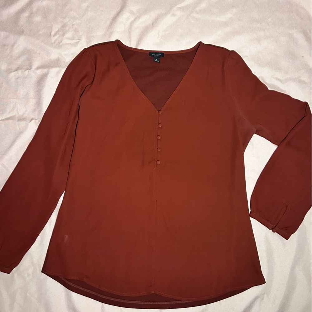 Ann Taylor Rust Blouse